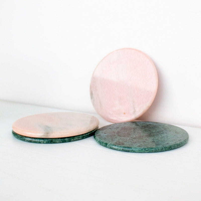 Buy Di-Colored Marble Coasters ( Set Of 4) | Shop Verified Sustainable Coasters on Brown Living™