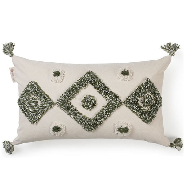 Buy Dia Fleecy Lumbar Cushion Cover (Olive) | Shop Verified Sustainable Covers & Inserts on Brown Living™