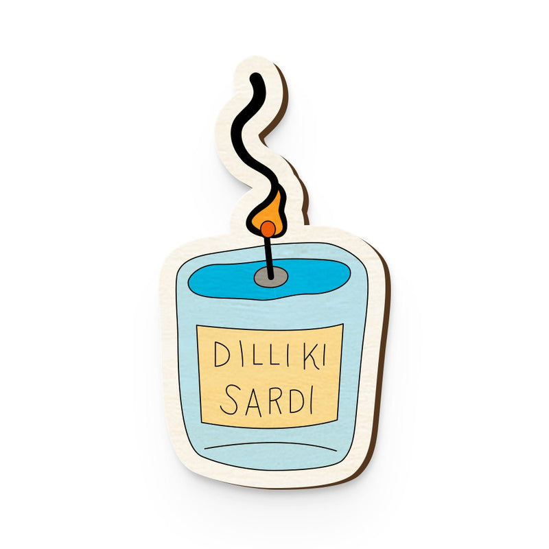 Buy Dilli Ki Sardi Hand Painted Wooden Pin | Shop Verified Sustainable Products on Brown Living