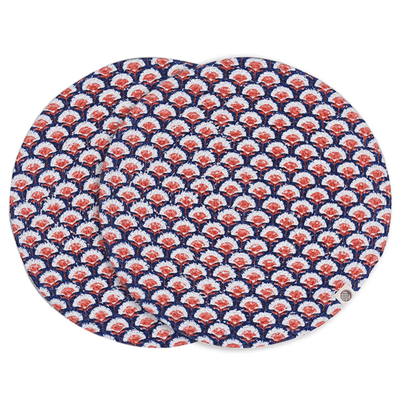 Buy Ditsy Redupple Round Mat - Set of 2 | Shop Verified Sustainable Table Linens on Brown Living™