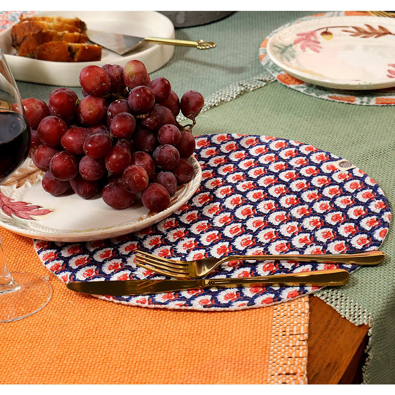 Buy Ditsy Redupple Round Mat - Set of 2 | Shop Verified Sustainable Table Linens on Brown Living™