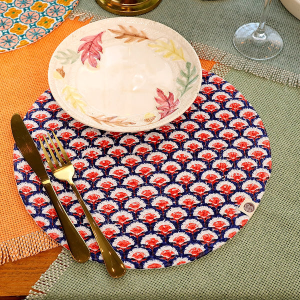 Buy Ditsy Redupple Round Mat - Set of 2 | Shop Verified Sustainable Table Linens on Brown Living™