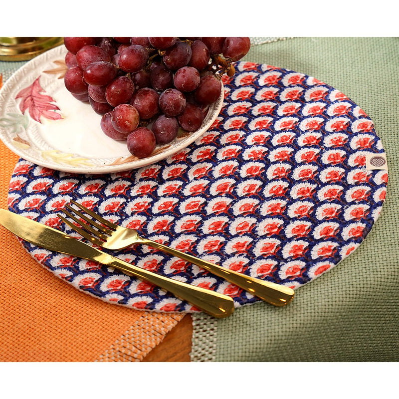 Buy Ditsy Redupple Round Mat - Set of 2 | Shop Verified Sustainable Table Linens on Brown Living™