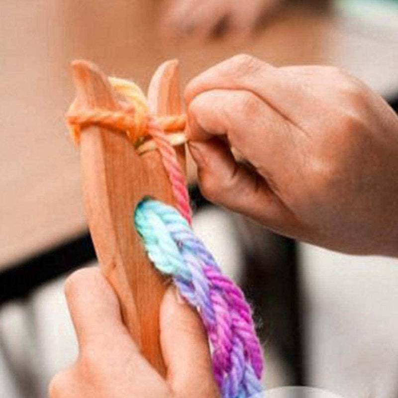 Buy DIY Rakhi / Friendship Band Maker - Lucet Knitting Fork & Kumihimo Flower Set | Shop Verified Sustainable Learning & Educational Toys on Brown Living™