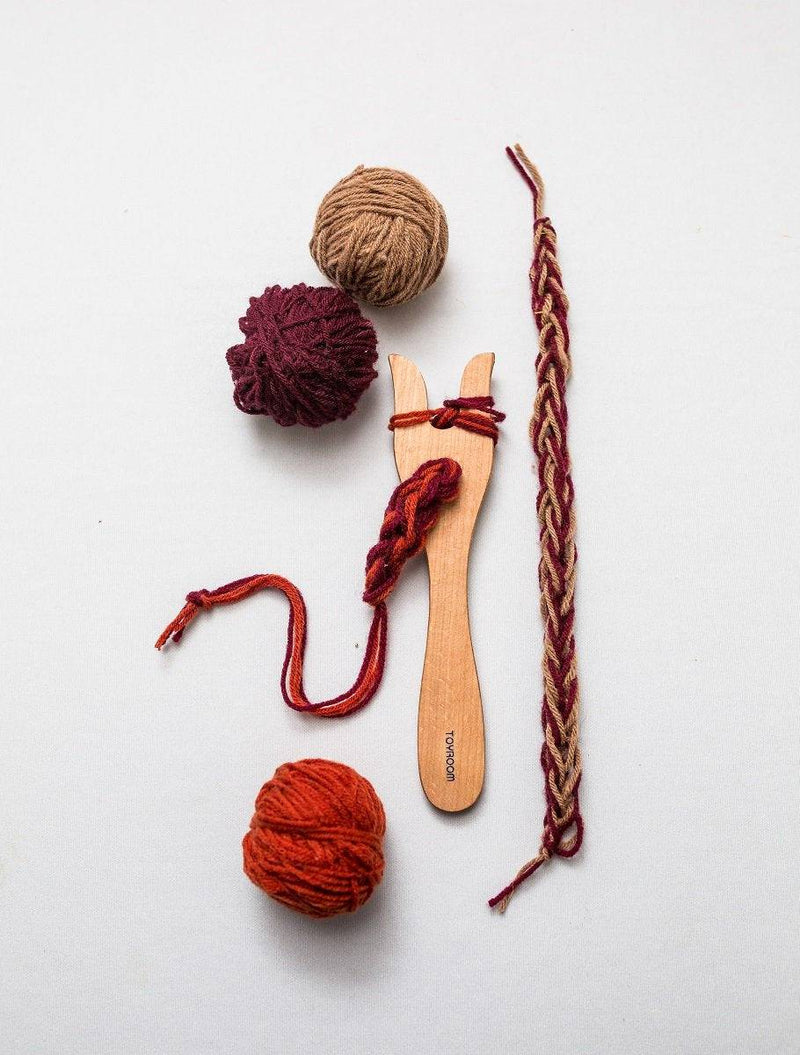 Buy DIY Rakhi / Friendship Band Maker - Lucet Knitting Fork & Kumihimo Flower Set | Shop Verified Sustainable Learning & Educational Toys on Brown Living™