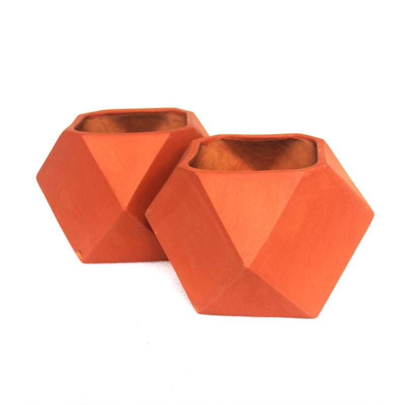 Buy D'MOND-3 Terracotta Planter Set of 2 | Shop Verified Sustainable Products on Brown Living