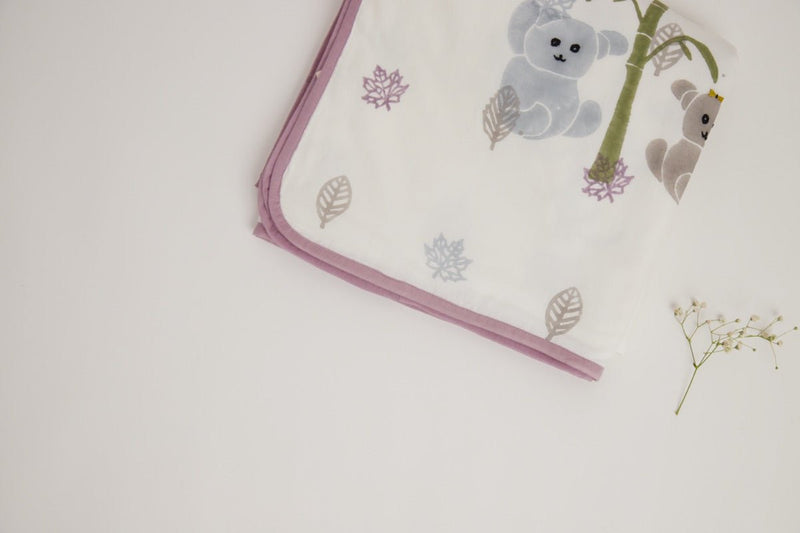 Buy Dohar- K for Koala- Purple | Muslin blanket | Shop Verified Sustainable Bed Linens on Brown Living™