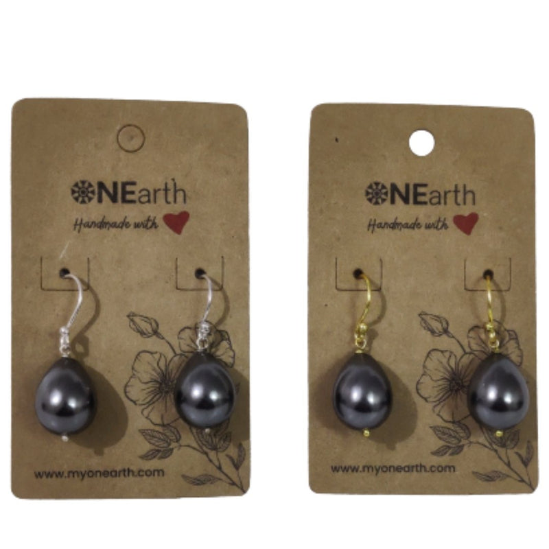 Buy Drop Baroque Shell Pearl Earrings | Shop Verified Sustainable Womens earrings on Brown Living™