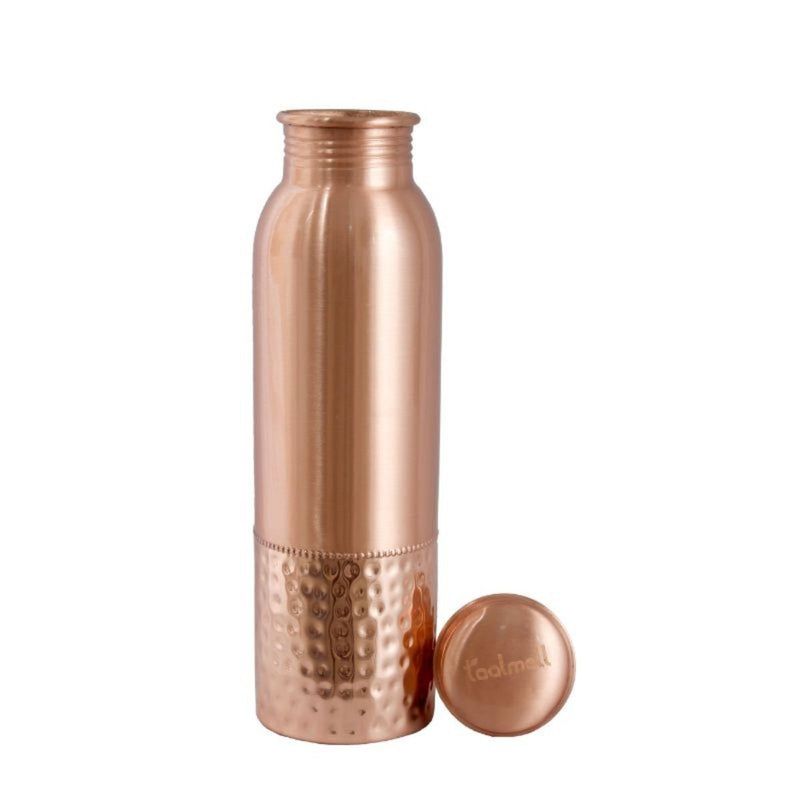 Buy Dual Tone Copper Bottle 1 Ltr | Copper Purity Guarantee Certificate | Free Cotton Bag | Shop Verified Sustainable Bottles & Sippers on Brown Living™