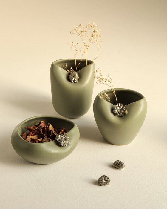 Buy Echo Bowl - Sage Green | Shop Verified Sustainable Vases on Brown Living™