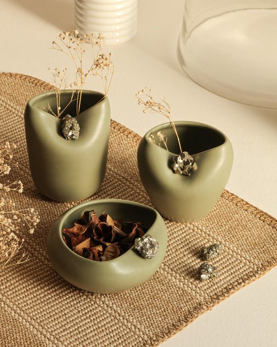 Buy Echo Bowl - Sage Green | Shop Verified Sustainable Vases on Brown Living™