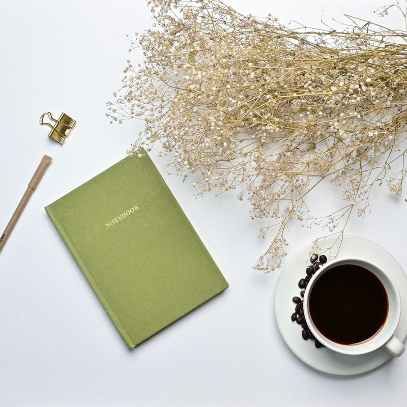 Buy Eco-friendly Tree Free Hardbound Notebook | Olive | Shop Verified Sustainable Notebooks & Notepads on Brown Living™