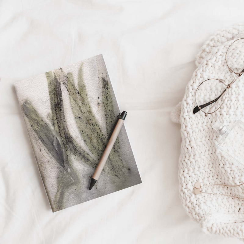 Buy Eco-printed Eucalyptus Journal-Bookmark Combo | Shop Verified Sustainable Notebooks & Notepads on Brown Living™