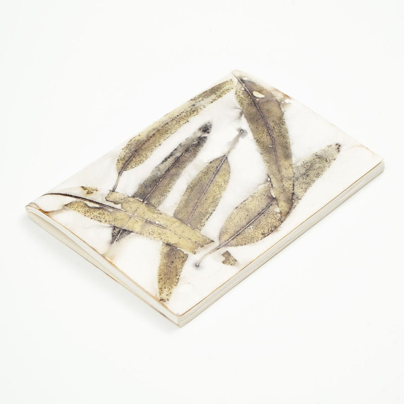 Buy Eco-printed Handmade Journal - Eucalyptus leaf print | Shop Verified Sustainable Notebooks & Notepads on Brown Living™