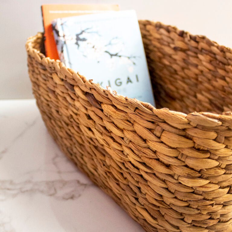 Buy Elliptical Water Hyacinth Basket | Shop Verified Sustainable Baskets & Boxes on Brown Living™