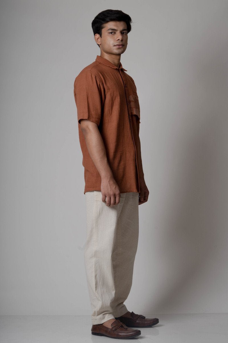 Buy Extra Fabric Flap Shirt | Shop Verified Sustainable Mens Shirt on Brown Living™