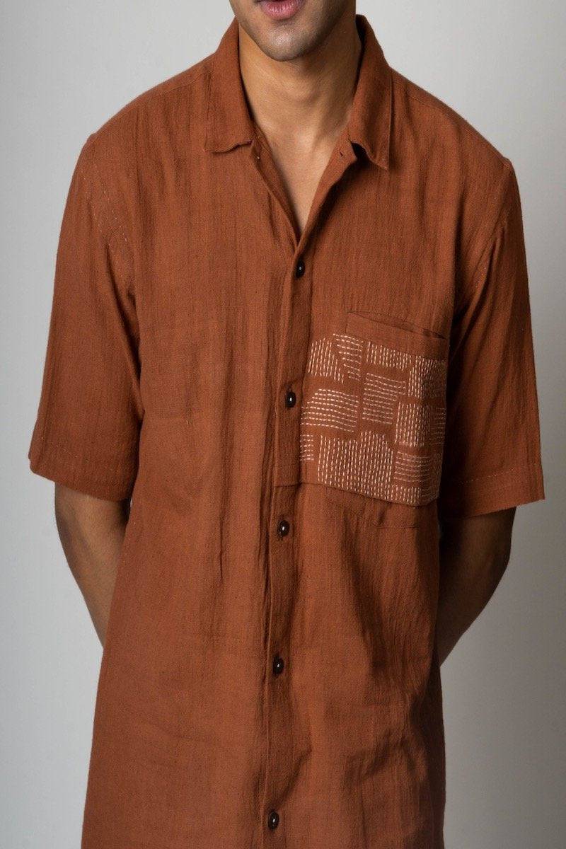 Buy Extra Fabric Flap Shirt | Shop Verified Sustainable Mens Shirt on Brown Living™