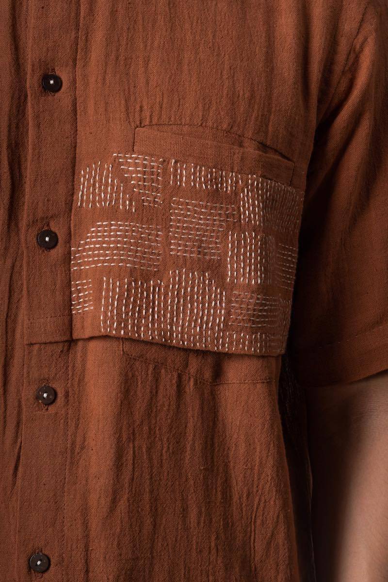 Buy Extra Fabric Flap Shirt | Shop Verified Sustainable Mens Shirt on Brown Living™