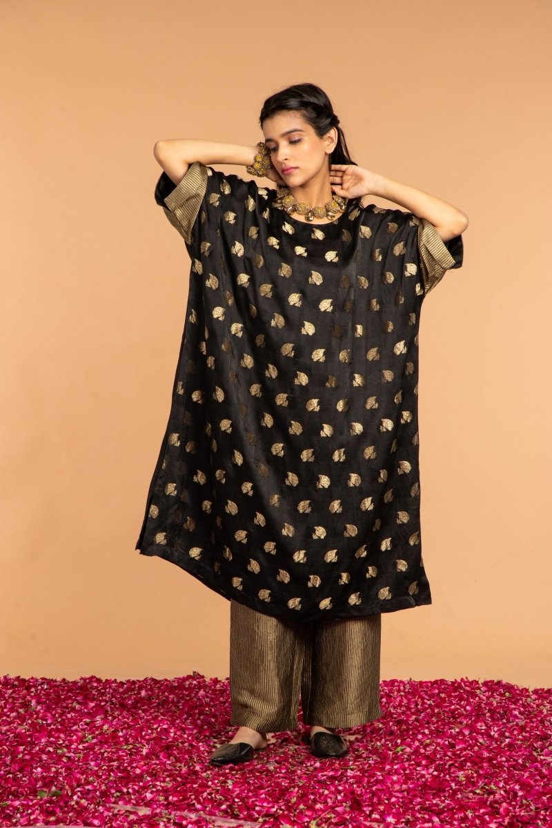 Buy Farah Mashru Silk Choga | Shop Verified Sustainable Womens Kurta on Brown Living™