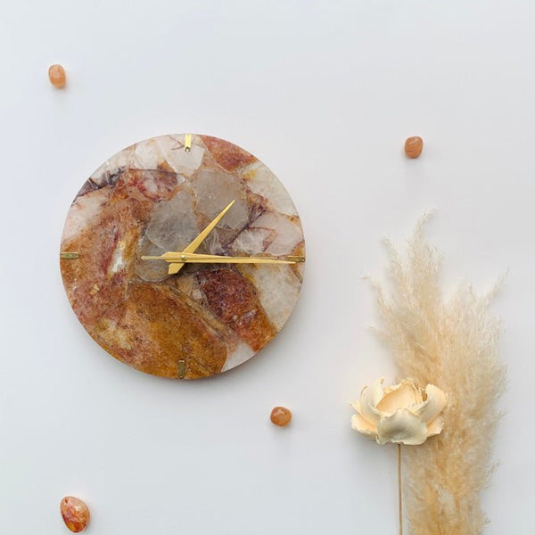 Buy Fire Quartz Round Wall Clock | Shop Verified Sustainable Clock on Brown Living™