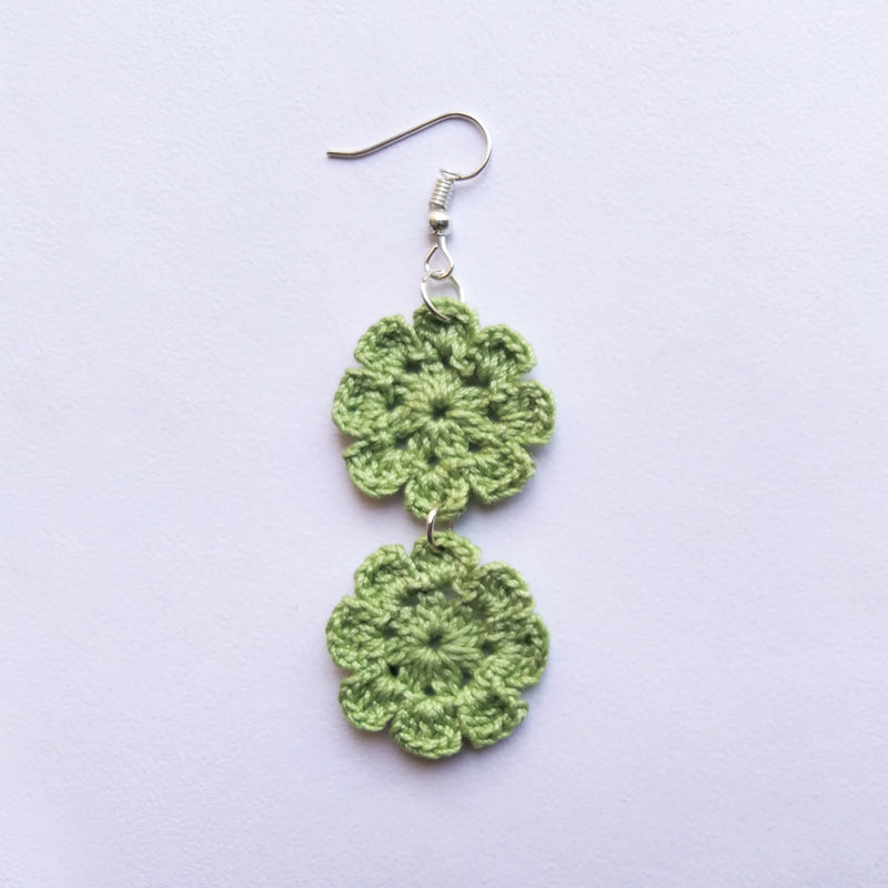 Floral Diva- Handmade Crochet Earring | Verified Sustainable Womens earrings on Brown Living™