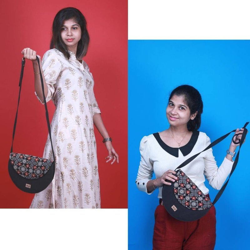 Buy Florican Purse/Handbag - Ajrakh Printed | Shop Verified Sustainable Womens Handbag on Brown Living™