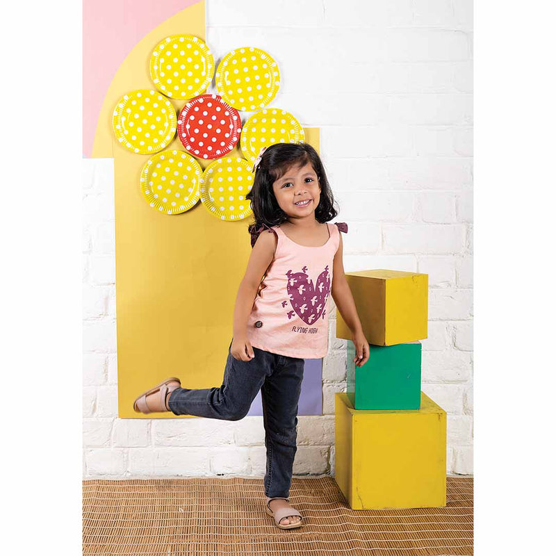 Buy Flying High Girls Top | Shop Verified Sustainable Kids Tops on Brown Living™