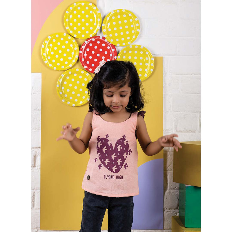 Buy Flying High Girls Top | Shop Verified Sustainable Kids Tops on Brown Living™