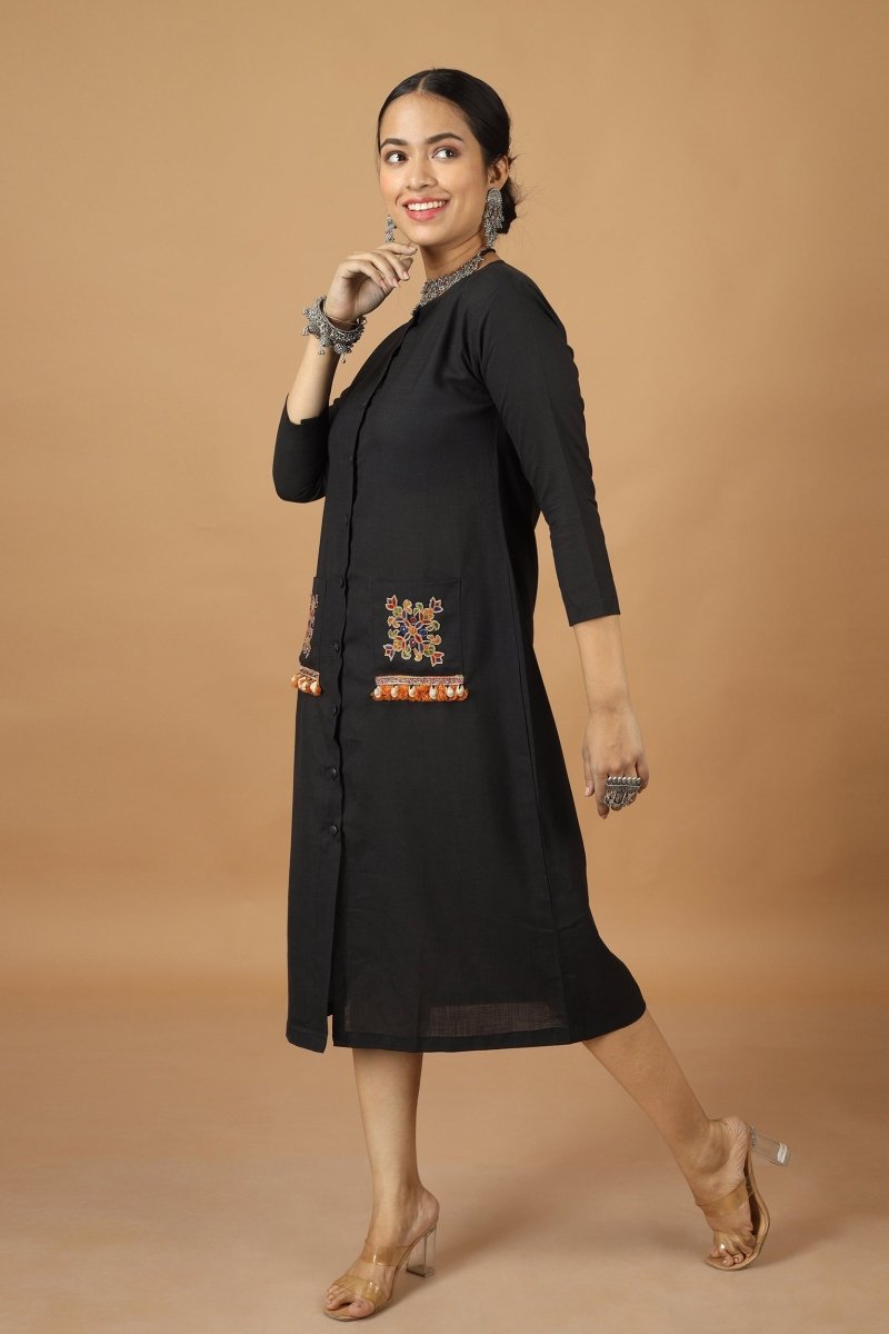 Buy Folklore Ahir Matka Cotton Dress | Shop Verified Sustainable Products on Brown Living