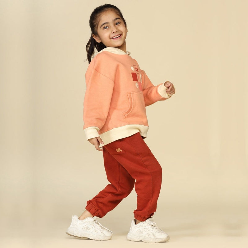 Buy For the Earth Unisex Joggers Set, Dusty Pink | Planet First | Shop Verified Sustainable Kids Daywear Sets on Brown Living™