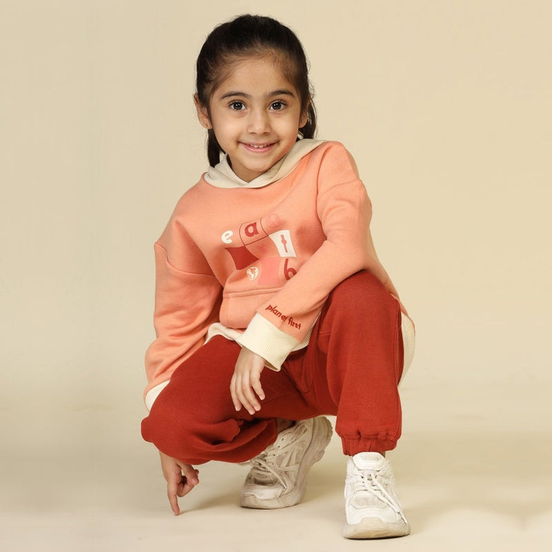 Buy For the Earth Unisex Joggers Set, Dusty Pink | Planet First | Shop Verified Sustainable Kids Daywear Sets on Brown Living™