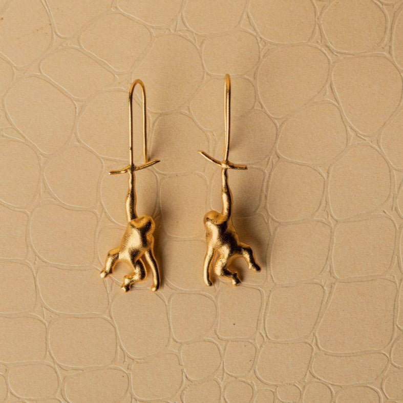 Buy Frrilla (Free Goriallas) Brass Earrings - Gold | Shop Verified Sustainable Womens Earrings on Brown Living™