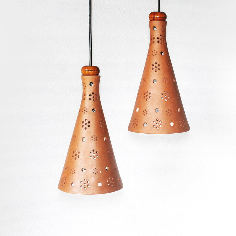 Buy Fun XL2 Handmade Terracotta Ceiling Light- Flora Design | Shop Verified Sustainable Lamps & Lighting on Brown Living™