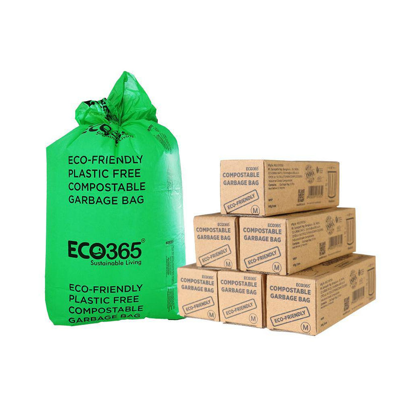 Buy Garbage Bags, 19 X 21 Inches Medium - Pack Of 6 (90 Pcs) | Shop Verified Sustainable Cleaning Supplies on Brown Living™