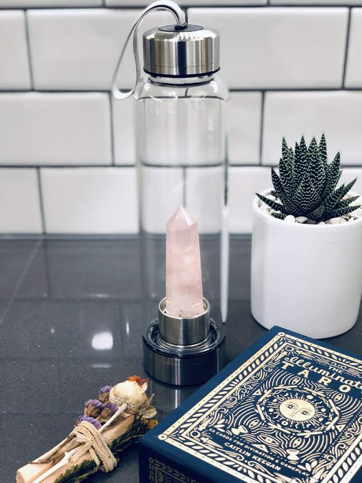 Buy Gem Elixir - Rose Quartz | Shop Verified Sustainable Bottles & Sippers on Brown Living™