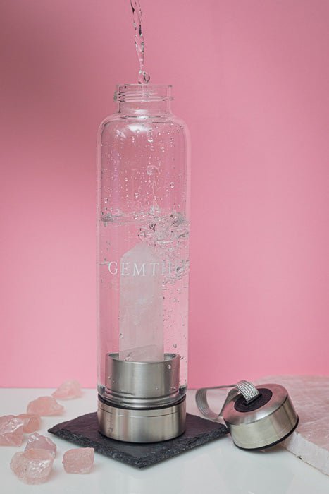 Buy Gem Elixir - Rose Quartz | Shop Verified Sustainable Bottles & Sippers on Brown Living™