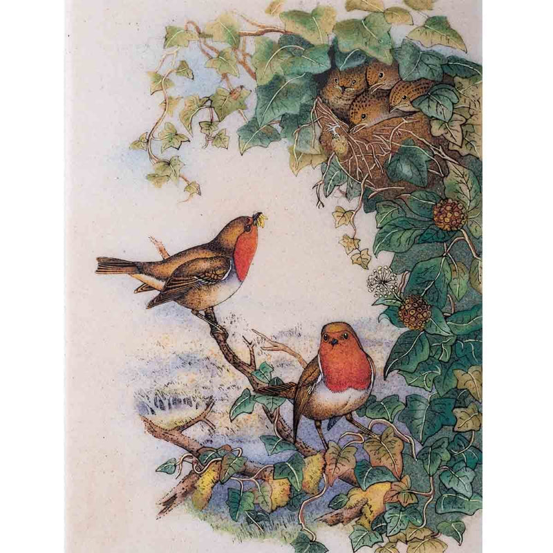 Buy Gemstone painting - Beautiful Birds Near Flowers | Shop Verified Sustainable Decor & Artefacts on Brown Living™