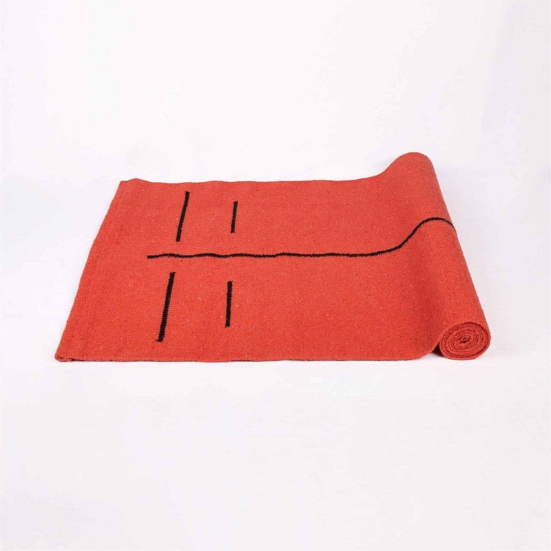 Buy Gemstone Series- 100% Cotton Yoga Mat- Coral Red | Shop Verified Sustainable Yoga Mat on Brown Living™