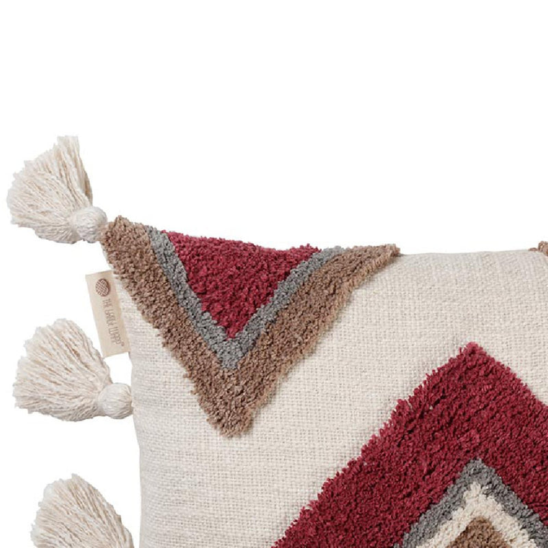 Buy Geo Tufted Tasseled Chunky Cushion Cover | Shop Verified Sustainable Covers & Inserts on Brown Living™