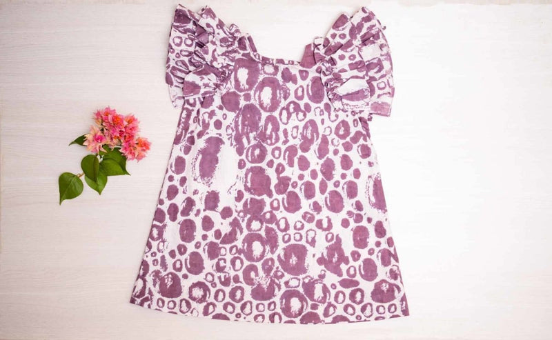 Buy Girls Petunia Dress - Berry Purple | Shop Verified Sustainable Kids Frocks & Dresses on Brown Living™