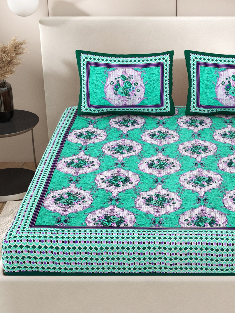 Buy Green Interiors Hand Block Printed Cotton Queen Size Bedding Set | Shop Verified Sustainable Bedding on Brown Living™