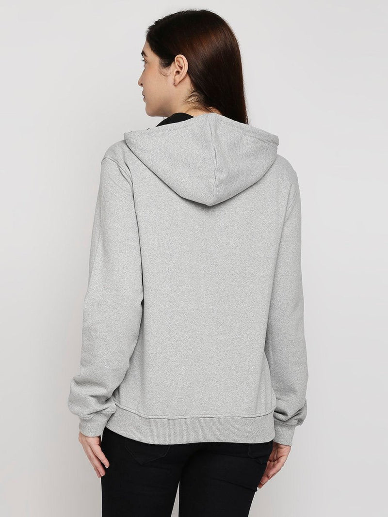 Buy Grey Relaxed Fit Hoodie | Recycled Polyester + Recycled Cotton Blend | Shop Verified Sustainable Womens Sweat Shirt on Brown Living™