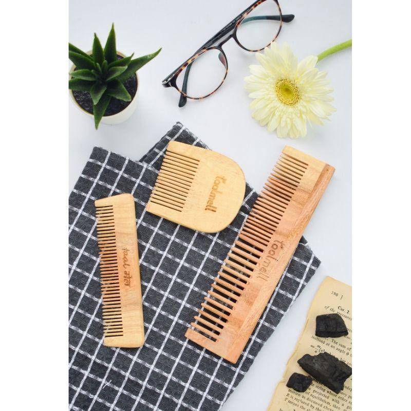 Buy Hair Comb made up of Neemwood, Hair Care for Men's (Pack of 3) | Shop Verified Sustainable Hair Comb on Brown Living™