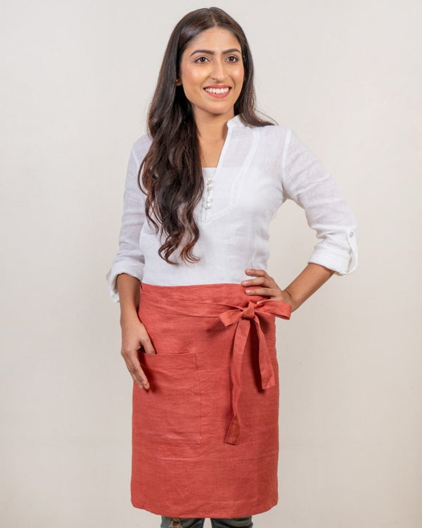 Buy Half Apron in 100% Hemp | Shop Verified Sustainable Kitchen Linens on Brown Living™