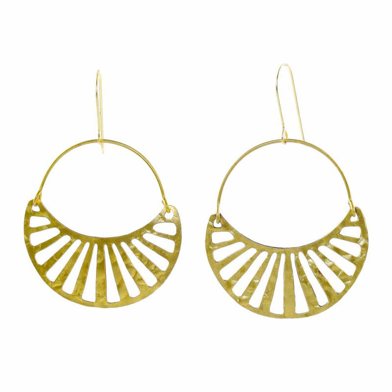 Buy Half Moon Brass Earrings | Shop Verified Sustainable Womens earrings on Brown Living™