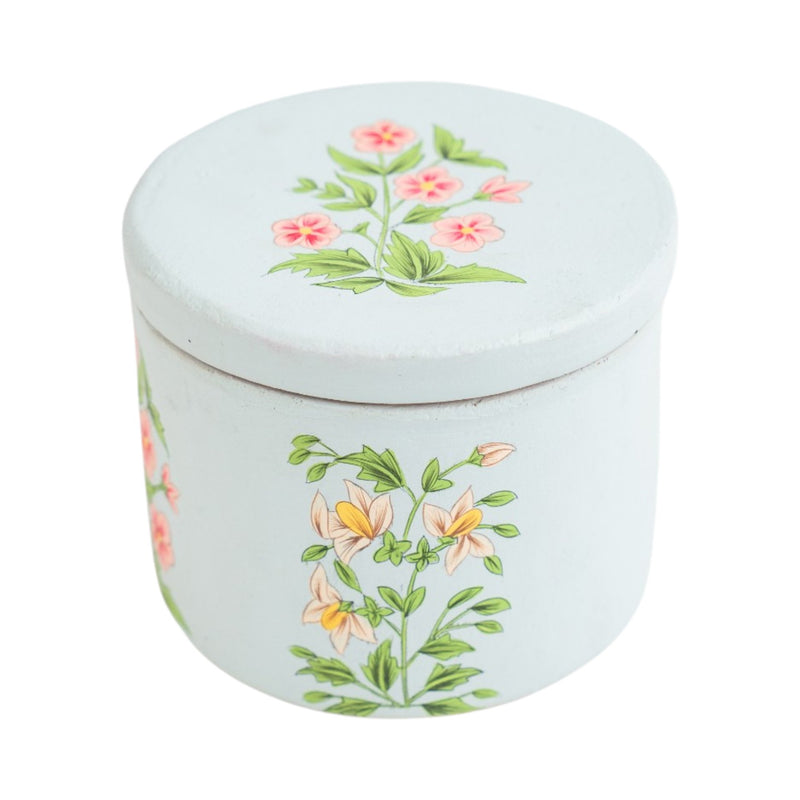 Hand Painted Terracotta Soy Wax Candle With Lid | Verified Sustainable Candles & Fragrances on Brown Living™