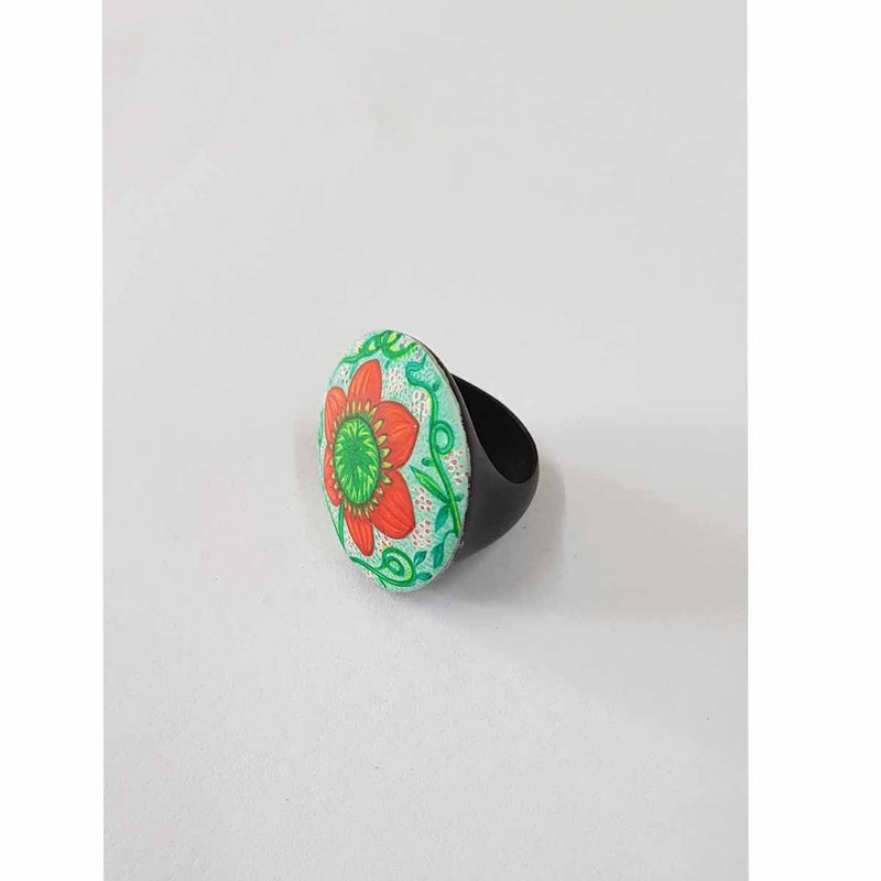 Buy Hand Painted Wooden Ring | Shop Verified Sustainable Womens Rings on Brown Living™