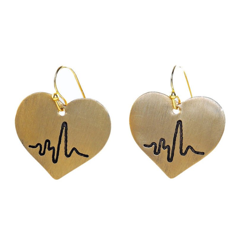 Buy Handcrafted Brass Heart Shaped Earrings | Shop Verified Sustainable Womens earrings on Brown Living™