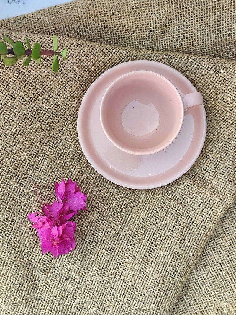 Buy Handcrafted Mini Pink Espresso Cup | Shop Verified Sustainable Cups & Saucers on Brown Living™