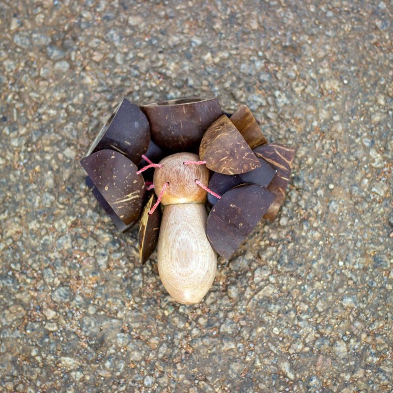 Buy Handmade Coconut Rattle for percussion and sound healing | Shop Verified Sustainable Musical Instruments on Brown Living™